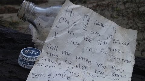 5-Year-Old Boy Discovers Message in a Bottle from 27 Years Ago