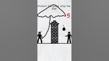 Draw 2 Save/protect the good,stop the bad help man👀🔥 #shorts