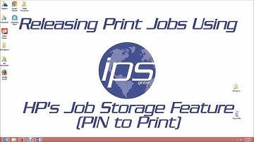Releasing Print Jobs with Job Storage (PIN to Print)