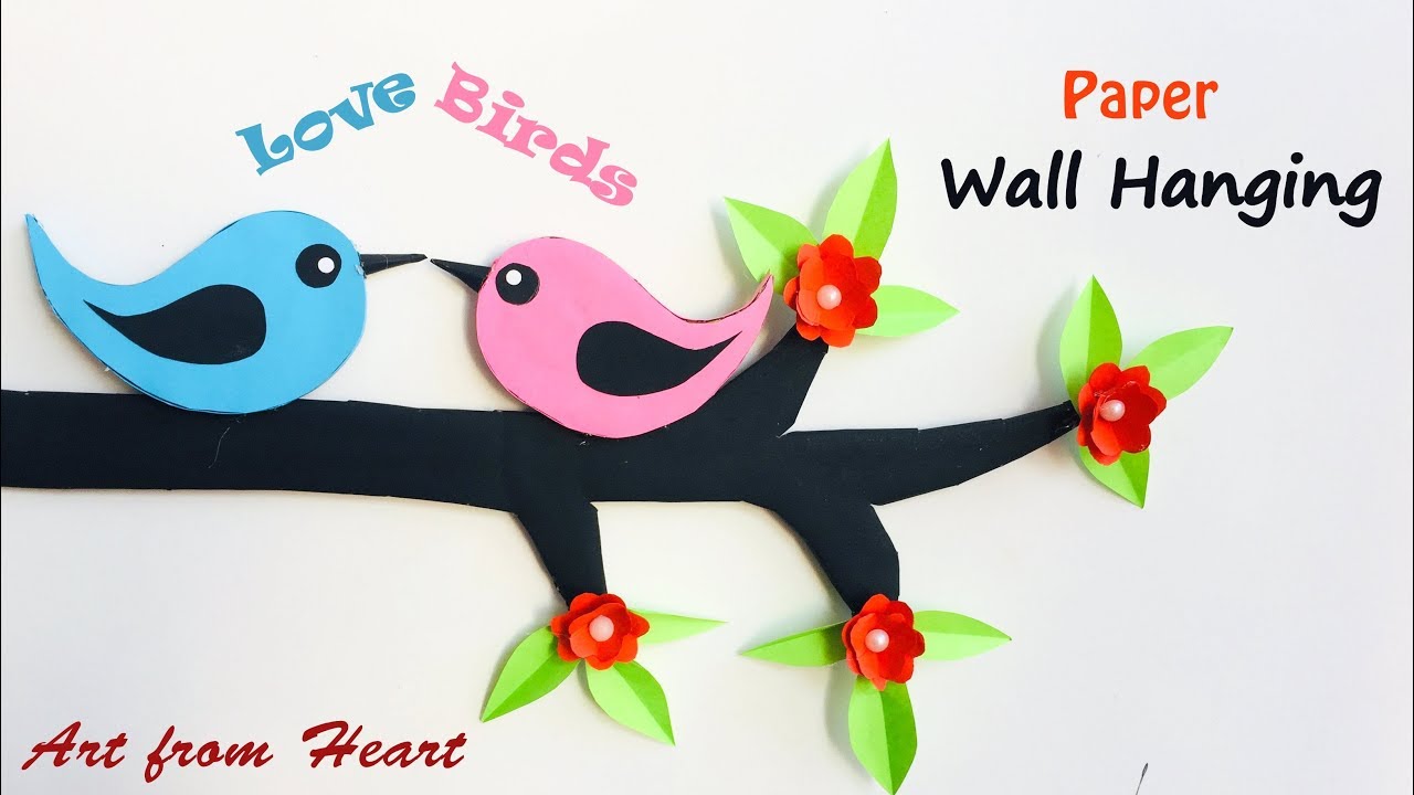 DIY Love Bird  Wall  Hanging from Paper  paper  craft card 