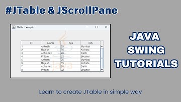 Java Swing Tutorials | JTable in java | Create simple JTable & JScrollPane in java using Notepad