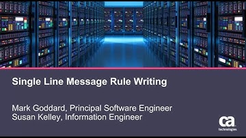 CA OPS/MVS Best Practices: Single Line Message Rule Writing