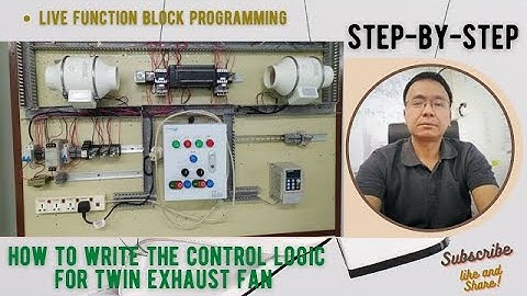 Live Function Block Programming for a Twin Exhaust Fan Control.
