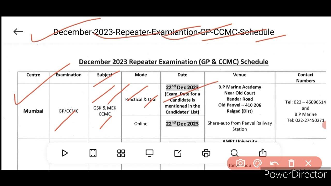 Gp Rating & CCMC Repeater Exam Centre// Batch Dec 2023 YouTube