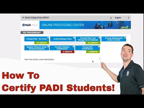 PADI Online Processing Centre OLPC • How To Certify Students ✍️