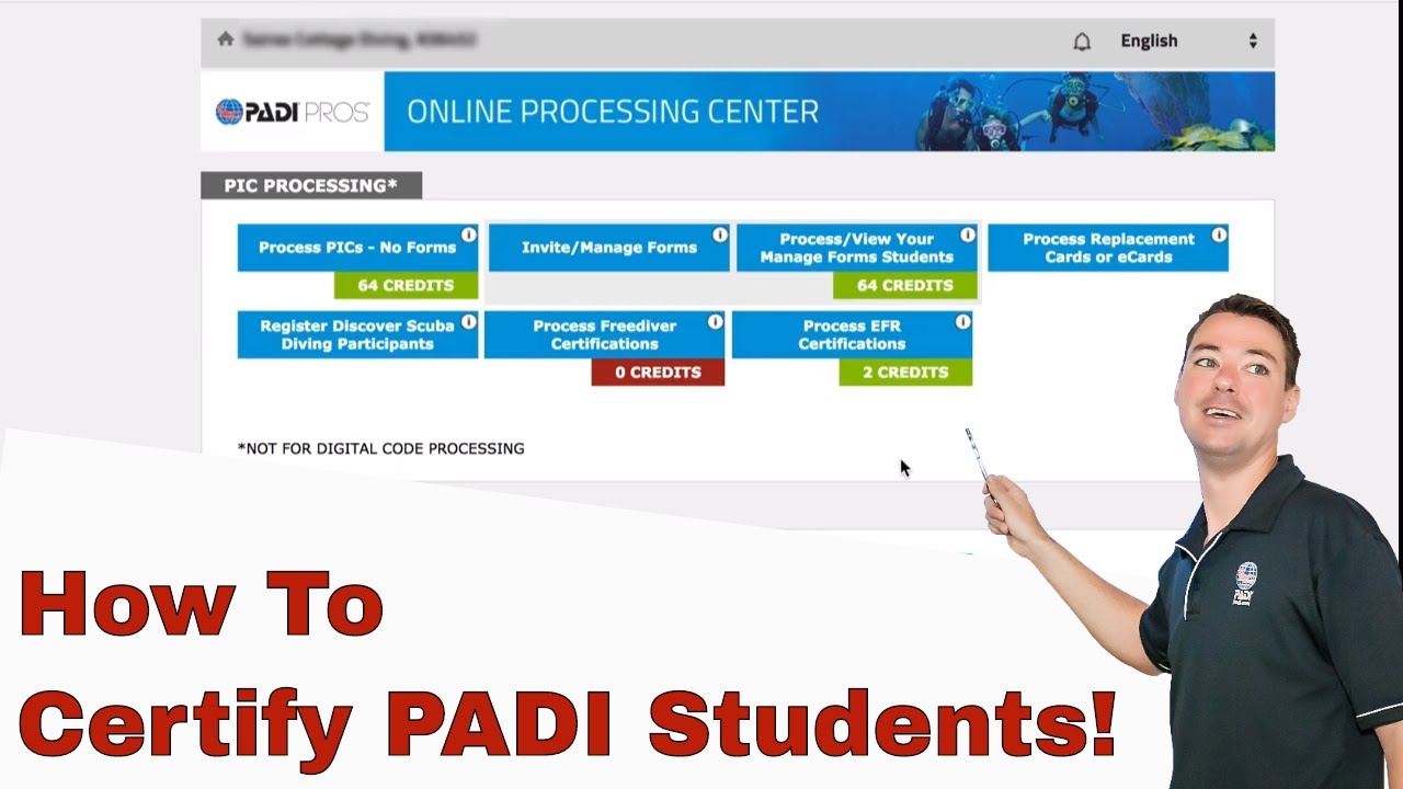 PADI Online Processing Centre OLPC • How To Certify Students ✍️