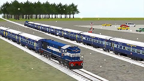 Train Sim - Airport Using Indian Train WDM-3A in Snowy Weather