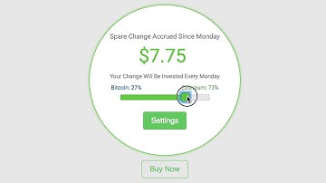 Coinflash UI In Action - Automatically Invest Spare Change Into Cryptocurrency