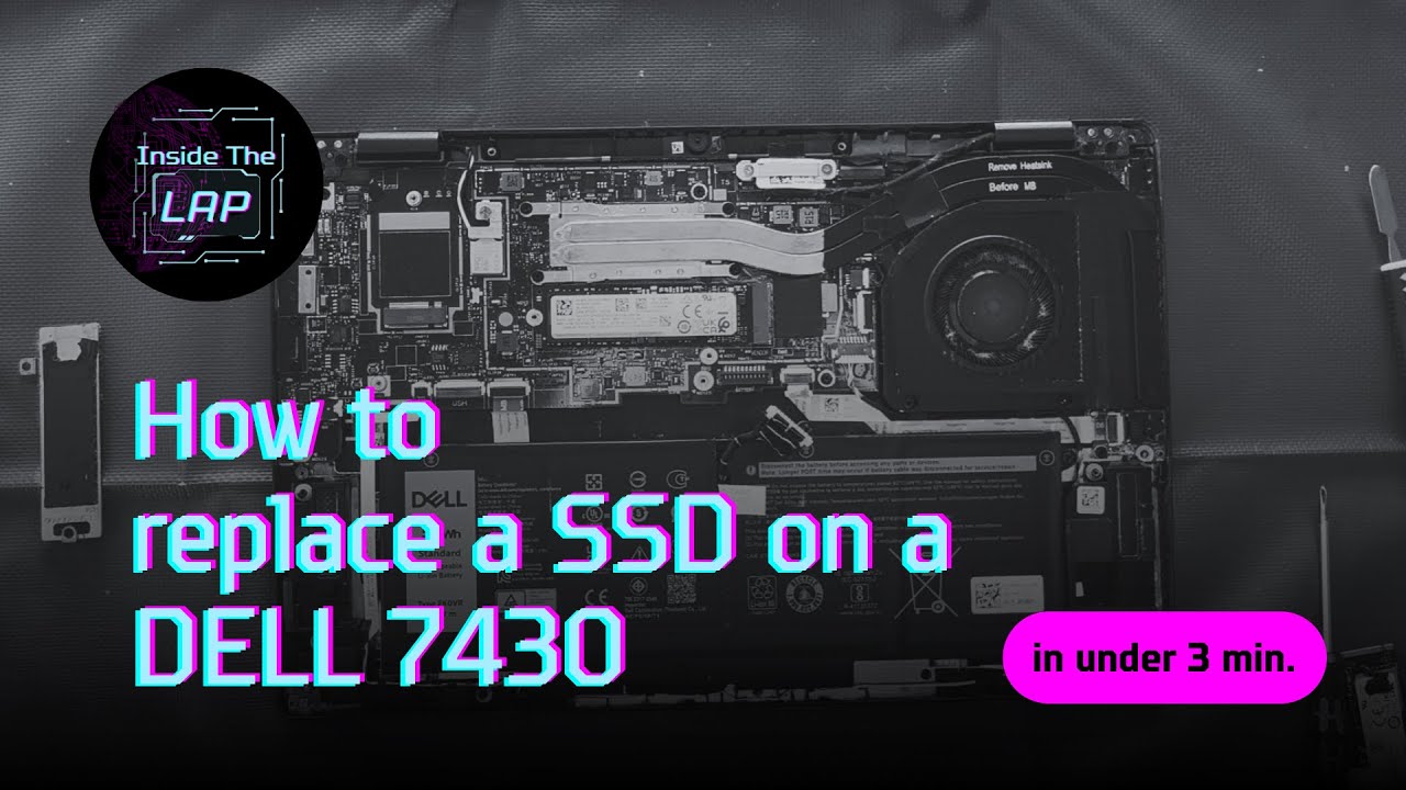 How to replace an SSD on a DELL Latitude 7430/7420 - YouTube