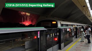 [Fireworks][SMRT] C151A (511/512) departing Kallang