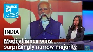 India vote count shows Modi alliance winning surprisingly narrow majority • FRANCE 24 English