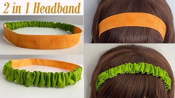 DIY 2 in 1 Beautiful Elastic Headband with Ruffle Scrunchie Pattern | How to Make Ruffle Hair Band