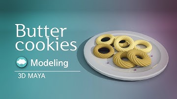 Butter Cookies, Cruller, Speed Modeling, 3D Maya