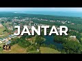 Jantar z drona  lato  lece w miasto 4k