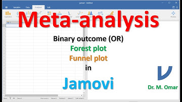 Meta analysis  binary outcome Odds ratio funnel and forest plot in Jamovi