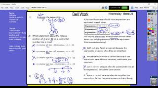 Module 4 Lesson 19 Subsituting to Evaluate Addition and Subtraction