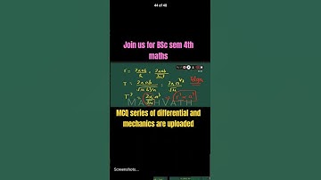 bsc 4th sem differential equation #mathvath #mcq #ddu #dynamics #differentialequations #differential