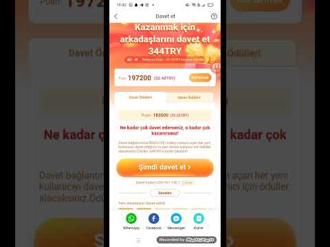 Yatırımsız 800 TL Kazan - Video İzle Arkadaş Davet Et Para Kazan 💰