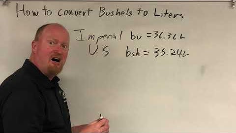 How to convert Bushels to Liters