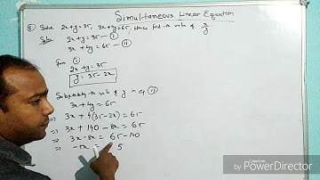 Simultaneous Linear Equation -ML Aggarwal Class IX - Exercise 5.1(5)