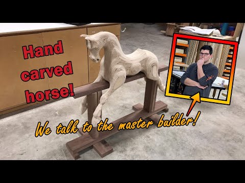 Handmade wooden rocking