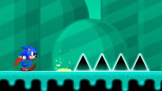 IS THIS...GEOMETRY DASH? or..? XD (Sonic The HedgehoGeometry Dash lol)