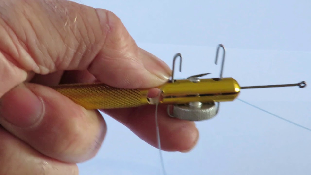 SAMSFX Fishing Tackle Hook Tier Double-Headed Needle Fly Fishing Line Tying Tool 