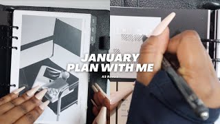 Plan With Me | January 2024 | A5 Rings | Monthly Plan With Me