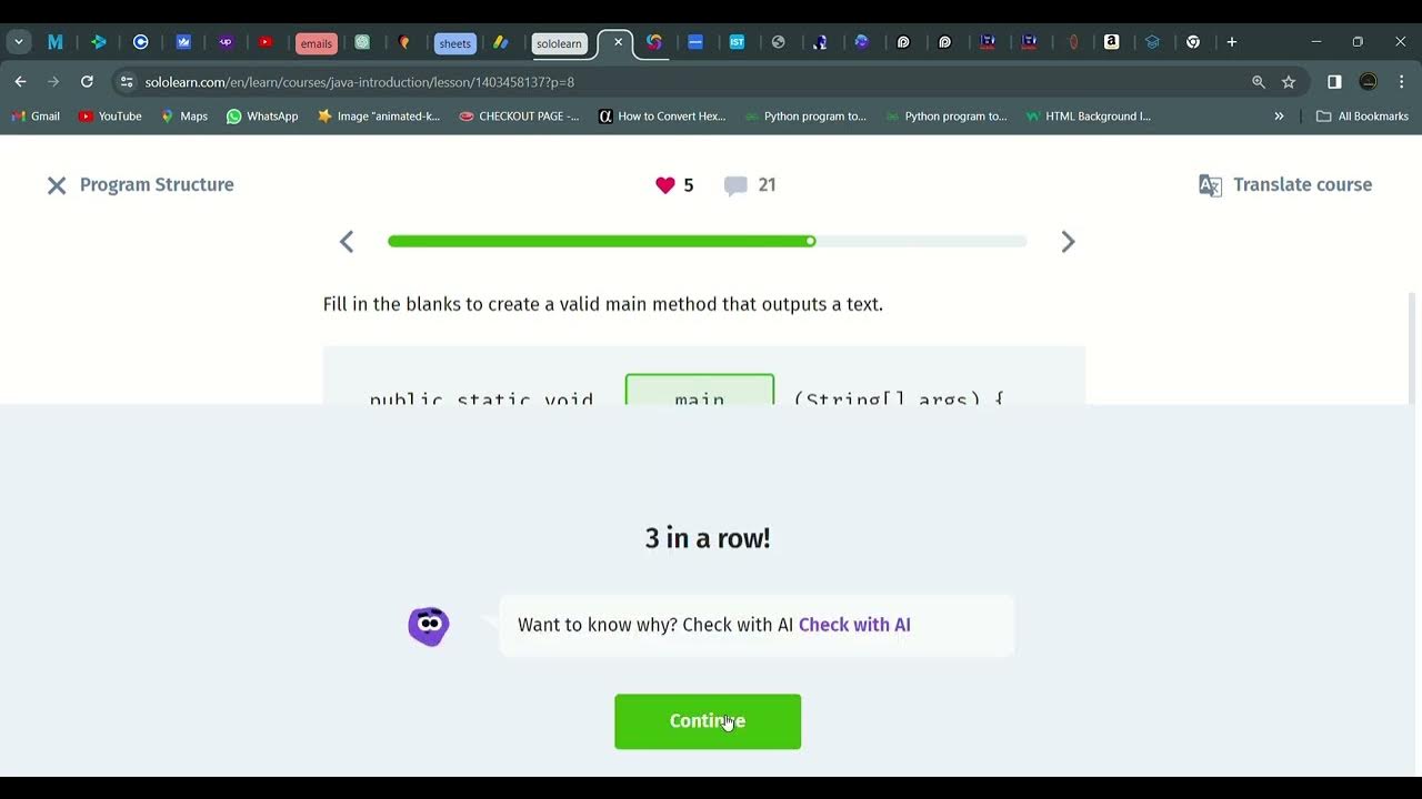 03 Program Structure | Introduction to Java | Sololearn - YouTube image.