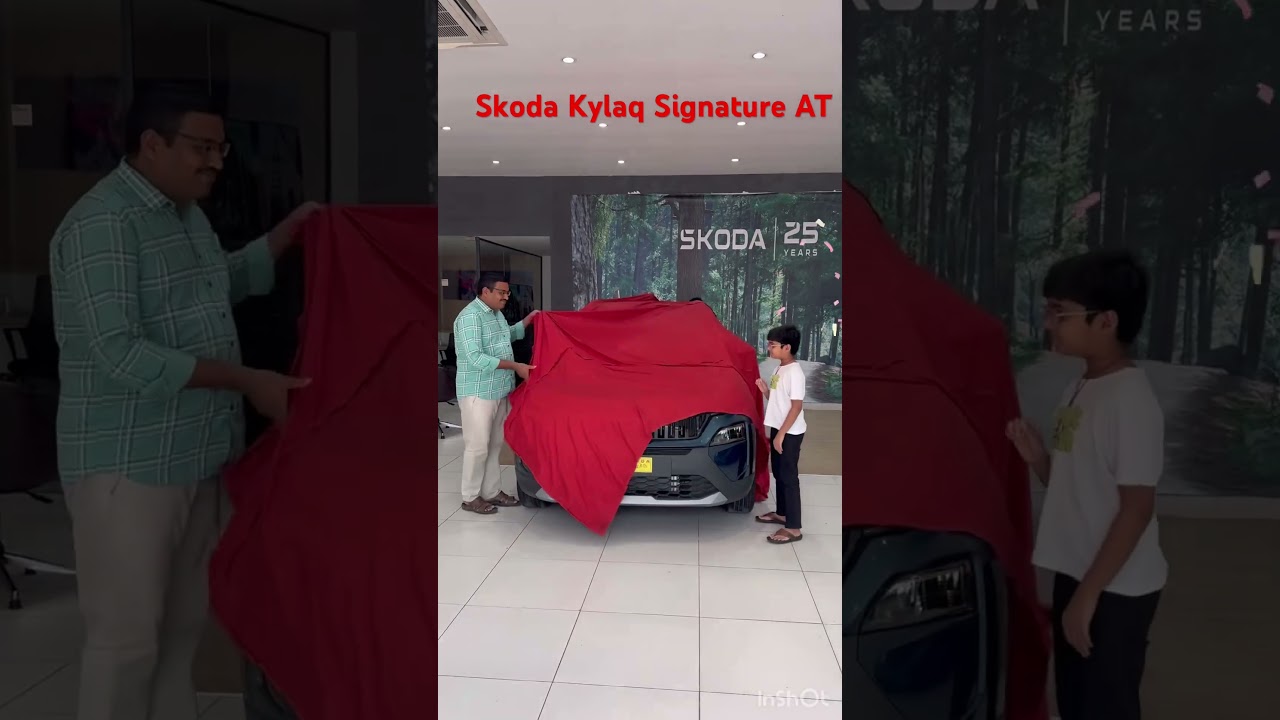 🎉Delivery New Skoda Kylaq Signature AT 🚗#youtubeshorts #automobile #skoda #viralvideo #trending