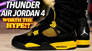 THEY MADE A BIG MISTAKE...Air Jordan 4 Thunder ON FEET REVIEW! WATCH BEFORE YOU BUY!