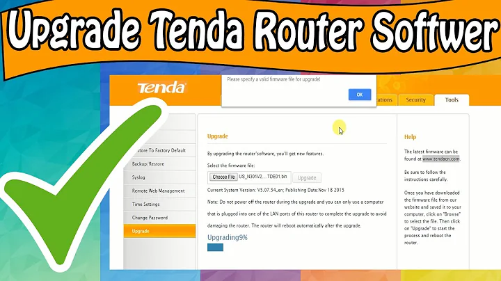 Tenda Router Firmware Upgrade /Update your router softwer 2018