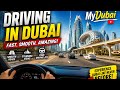 Driving Through Dubai High-Rises Accompanied By Deep Melodic relaxing House Beats
