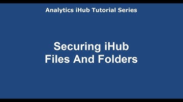 OpenText Analytics iHub Tutorial - Securing iHub Files and Folders
