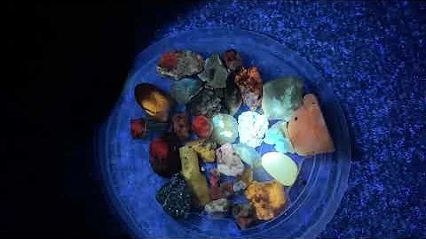 Fluorescent and phosphorescence minerals found from CA to Utah shortwave uv light