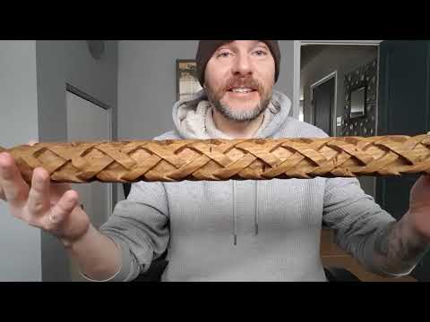 Celtic Weave Walking Stick From Straight Stock 