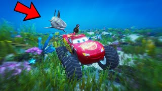 GTA 5: I DID THE IMPOSSIBLE IN UNDERWATER MONSTER TRUCK RACE with CHOP & BOB screenshot 1