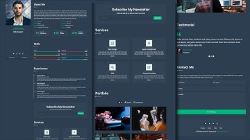 Complete Responsive Online CV - Resume Website Template Design - Free Website Code