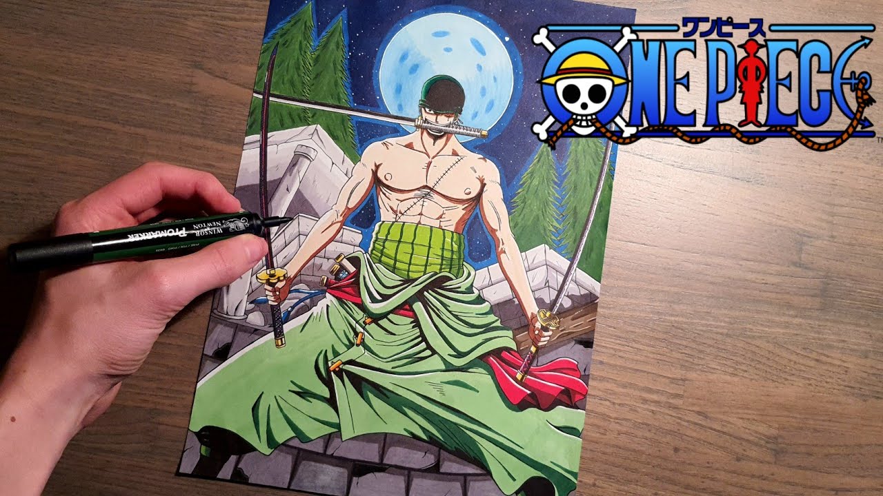 Speed Drawing - Roronoa Zoro | One Piece Drawing - YouTube