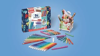 MonMobilierDesign Mallette crayons coloriage coffret dessin 81 pièces -  Dessin et coloriage enfant - Achat & prix