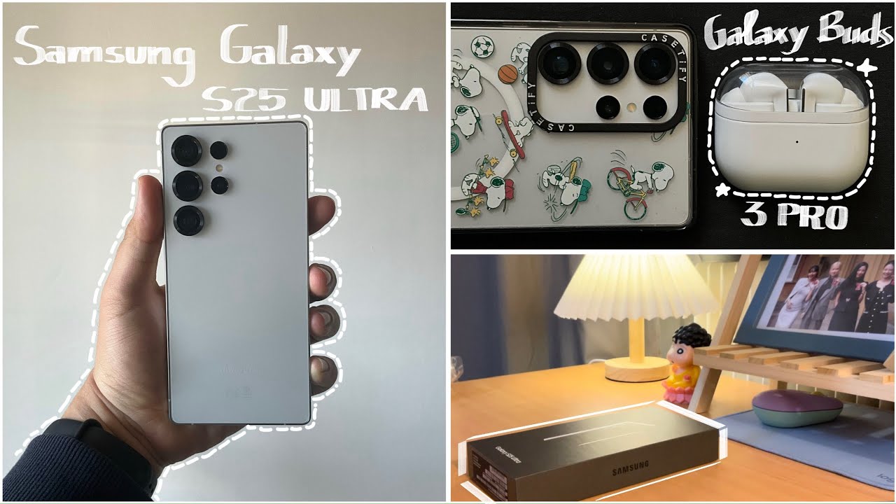 Samsung Galaxy S25 ULTRA Titanium White Silver Unboxing + Galaxy Buds 3 Pro @Samsung 