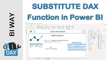 DAX Language - SUBSTITUTE Function in Power BI
