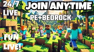 Minecraft Public Server Live🔴| 24/7 | | java + bedrock | #shortslive #shorts #minecraft