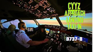 B737 Max Night Approach And Landing Full Atc