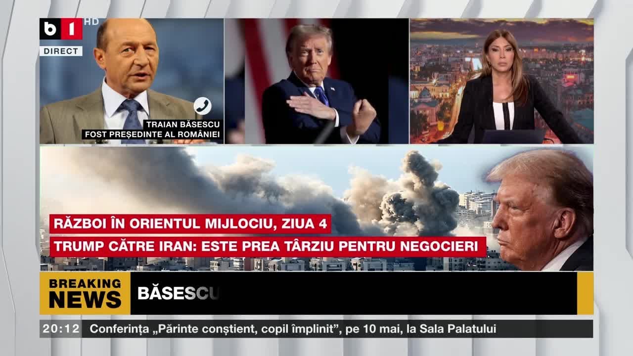 Băsescu despre intervenția lui Trump în Iran și consecințele pentru țările occidentale.B1TV_3 martie