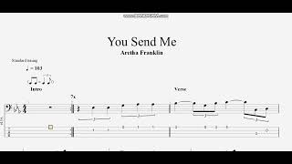 Aretha Franklin - You Send Me (bass tab)