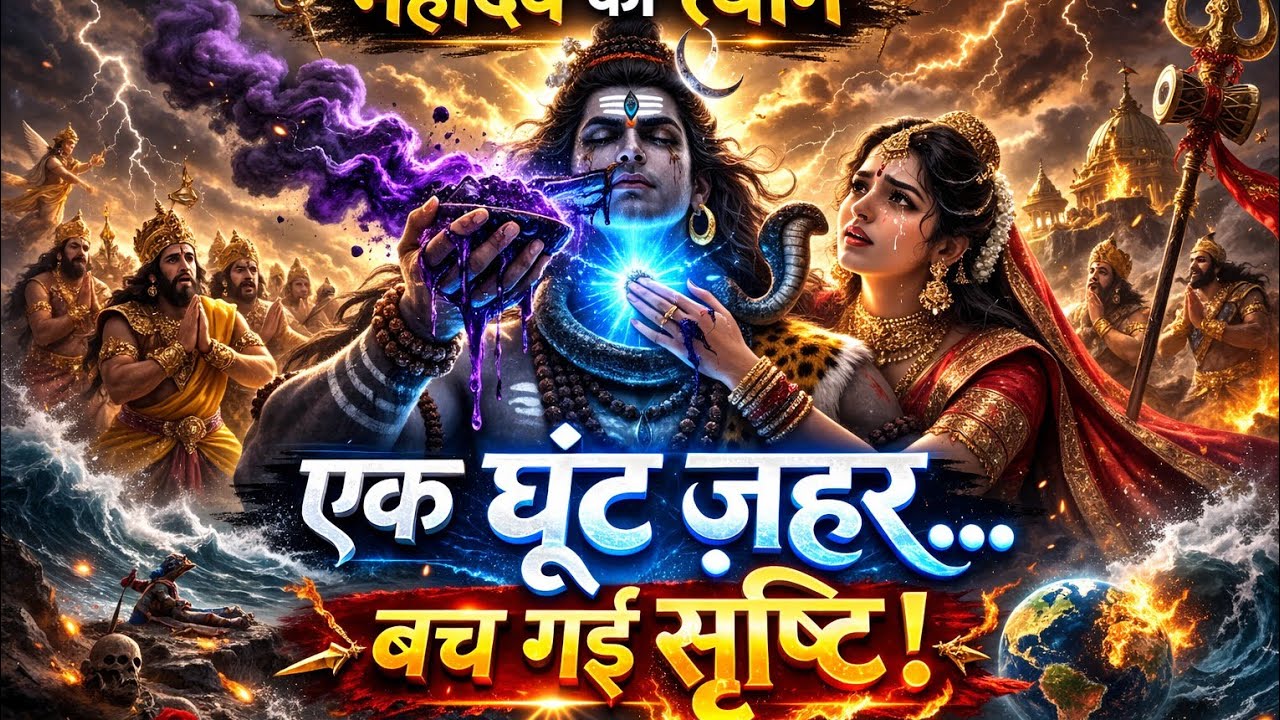 नीलकंठ महादेव: जब भगवान शिव ने विष पीकर बचाई पूरी सृष्टि | Samudra Manthan Story