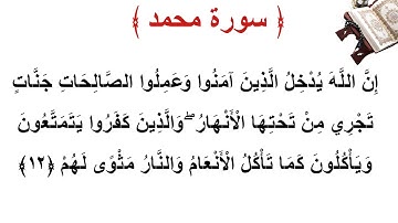 سورة محمد الأية 12