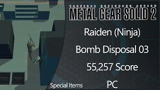 MGS2: Substance | PC | Raiden (Ninja) | Bomb Disposal | Level 03 | Special Items | 55257 Score