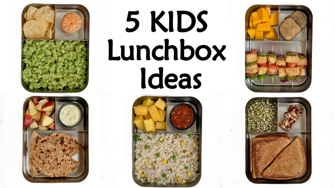 5 Indian Lunchbox Ideas | Kids lunchbox recipes for a week | Veg
